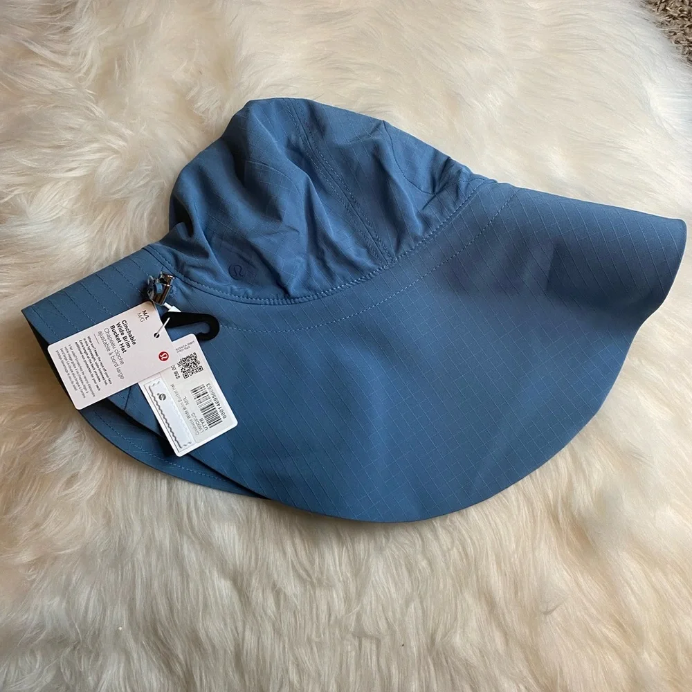 Lululemon CINCHABLE WIDE BRIM BUCKET HAT UTILITY BLUE UTYB Size M/L New